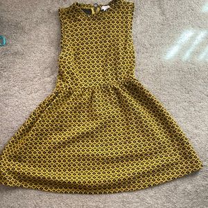 Yellow and black dress